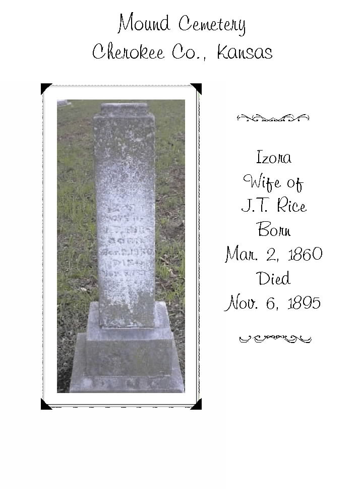 Izora Rice headstone page.jpg